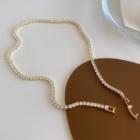 18K Gold plated choker necklace - Picture 4 of 7